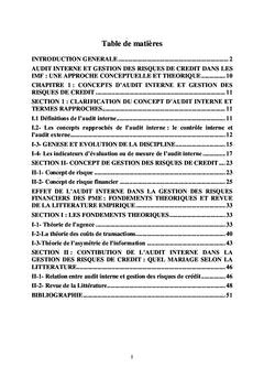 AUDIT INTERNE ET GESTION DES RISQUES DE CREDIT DANS LES IMF AU CAMEROUN