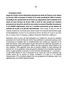 La pratique du veto au CS de l'ONU à l'orée de la paix internationale