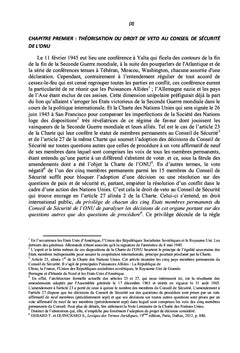 La pratique du veto au CS de l'ONU à l'orée de la paix internationale