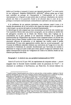 La pratique du veto au CS de l'ONU à l'orée de la paix internationale
