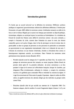 Analyse économique du terrorisme et de son impact