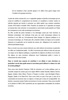 Analyse économique du terrorisme et de son impact