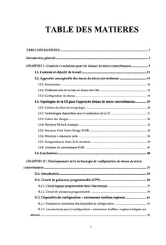 Réseaux de micro convertisseurs