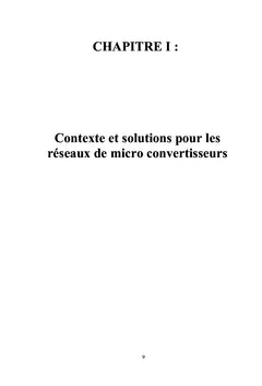 Réseaux de micro convertisseurs