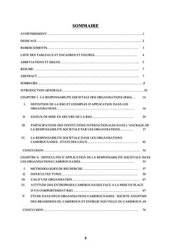 Mise en oeuvre de la responsabilité sociétale dans les organisations du Cameroun