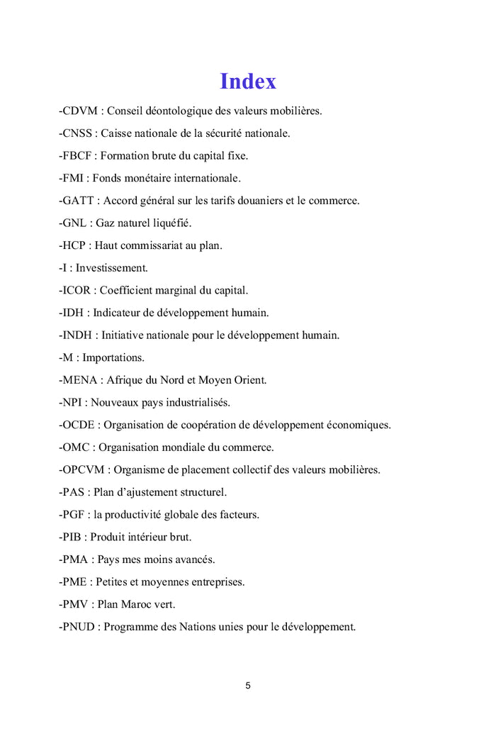 L'économie du Maroc : Etats des lieux et perspectives
