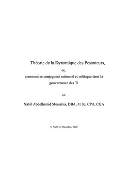 Théorie de la Dynamique des Pesanteurs