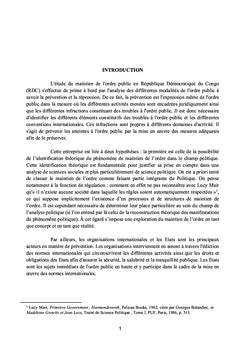 La police nationale congolaise et le maintien de l'ordre public