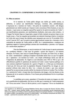 La police nationale congolaise et le maintien de l'ordre public