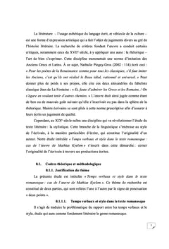 Temps verbaux et style dans le texte romanesque