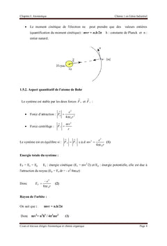 Cours et travaux dirigés Atomistique et chimie organique