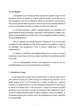 Mieux appréhender les Hémoglobinopathies
