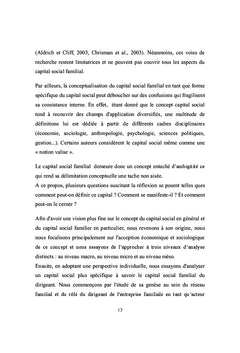 Le capital social familial de l'entreprise familiale