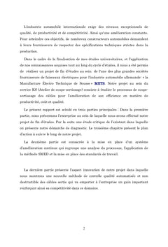 Amelioration de l'efficience d'un processus semi automatique