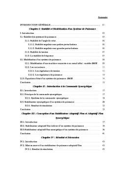 Stabilisateur Optimal Synergétique Flou d'un Système de Puissance