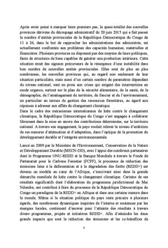 Defis et enjeux de la lutte contre le changement climatique en rdc