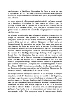 Defis et enjeux de la lutte contre le changement climatique en rdc