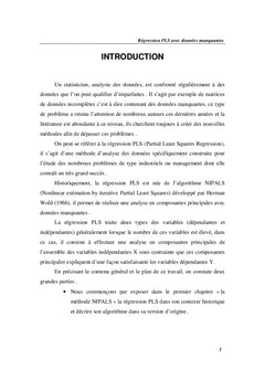 La régression PLS avec données manquantes