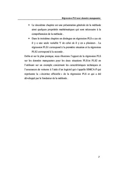 La régression PLS avec données manquantes