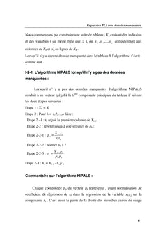 La régression PLS avec données manquantes