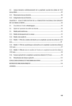Completude vaccinale des enfants de 12-23 mois au BENIN