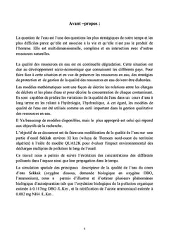 Modelisation de la qualite des eaux par le modele QUAL2K