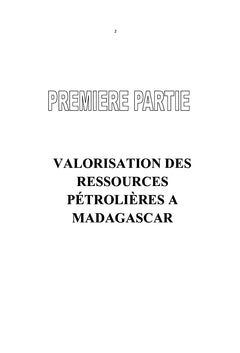Valorisations des produits petroliers et miniers de Madagascar