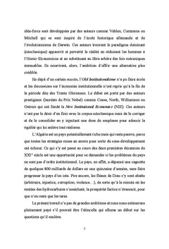 Algérie: institutions et sous-développement