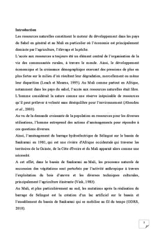 Dynamique spatio-temporelle du bassin versant de Sankarani au Mali