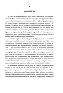 La perspective d'un droit ecclésiastique de l'Union