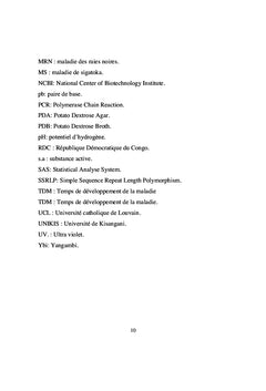 La cercosporiose noire du bananier dans la région de Kisangani(RDC)