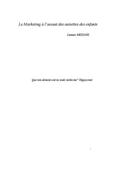 Le marketing a l'assaut des assiettes des enfants