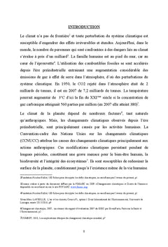 Impacts des changements climatiques sur le droit des generations futur