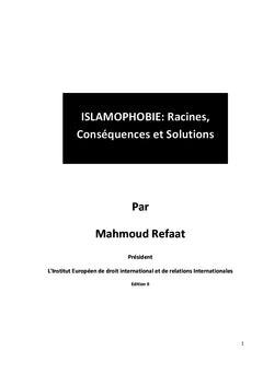 ISLAMOPHOBIE: Racines, Conséquences et Solutions