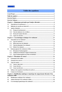 Comportement mécanique et vibratoire des roulements