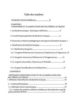 Les bacteries lactiques : diversites et potentiels biotechnologiques