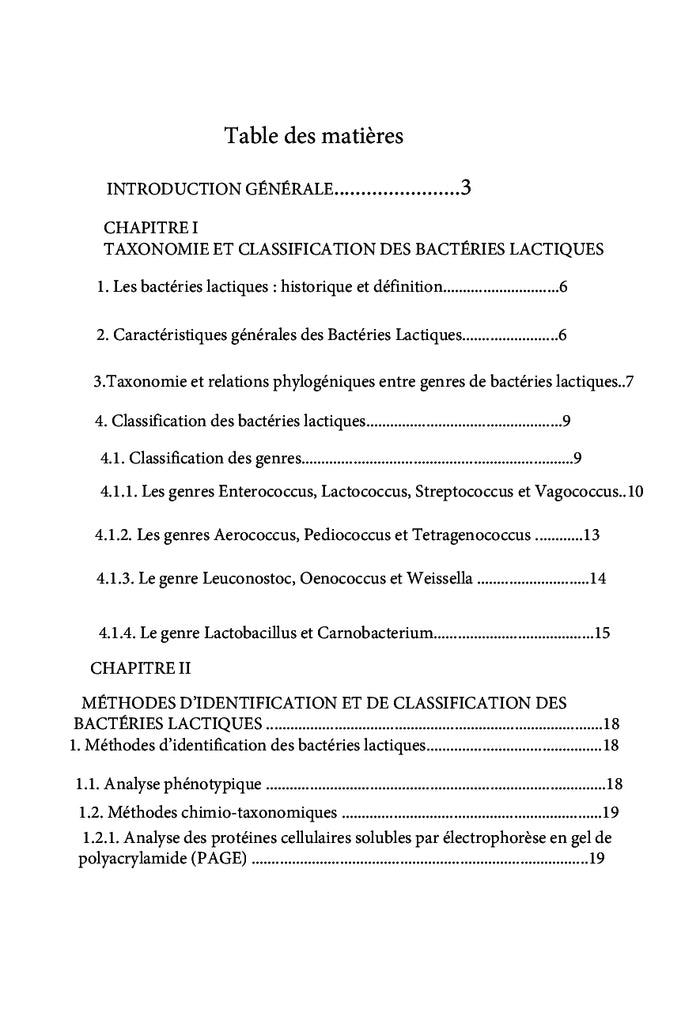 Les bacteries lactiques : diversites et potentiels biotechnologiques