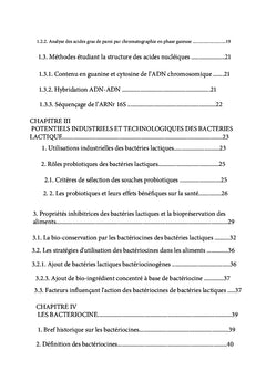 Les bacteries lactiques : diversites et potentiels biotechnologiques