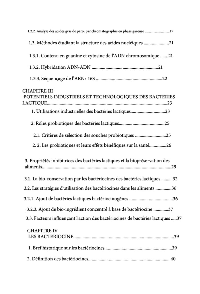 Les bacteries lactiques : diversites et potentiels biotechnologiques
