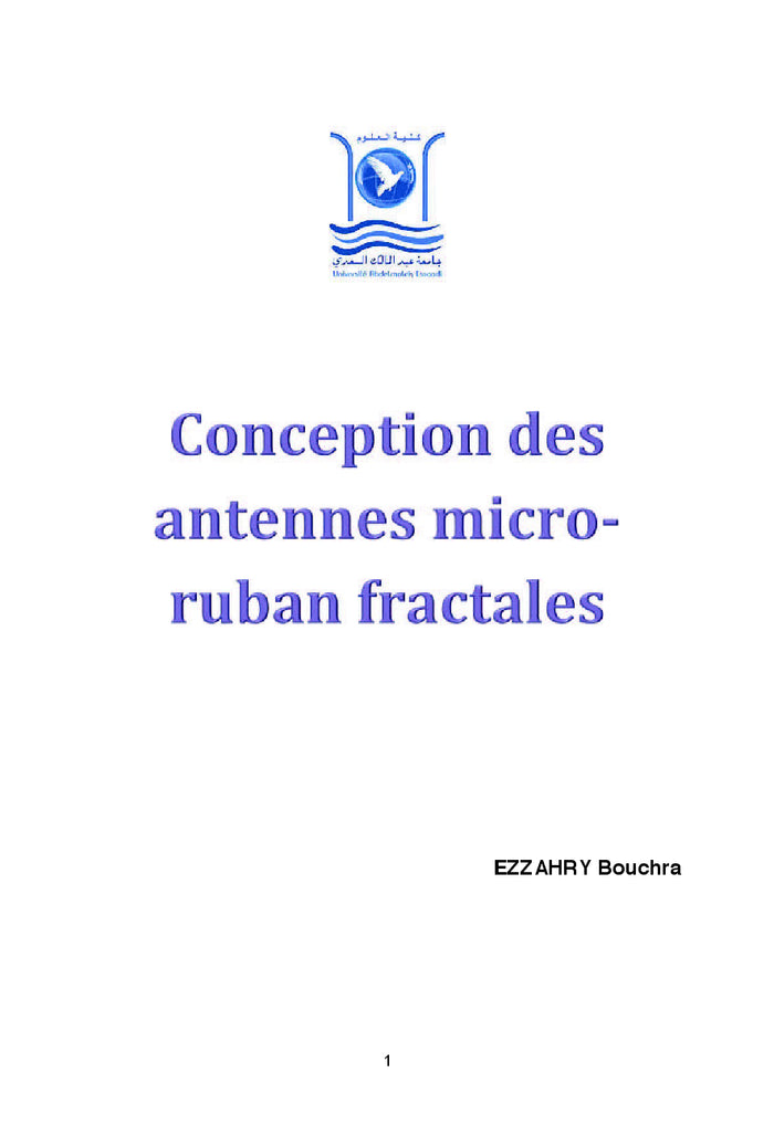 Conception des antennes micro-ruban fractales
