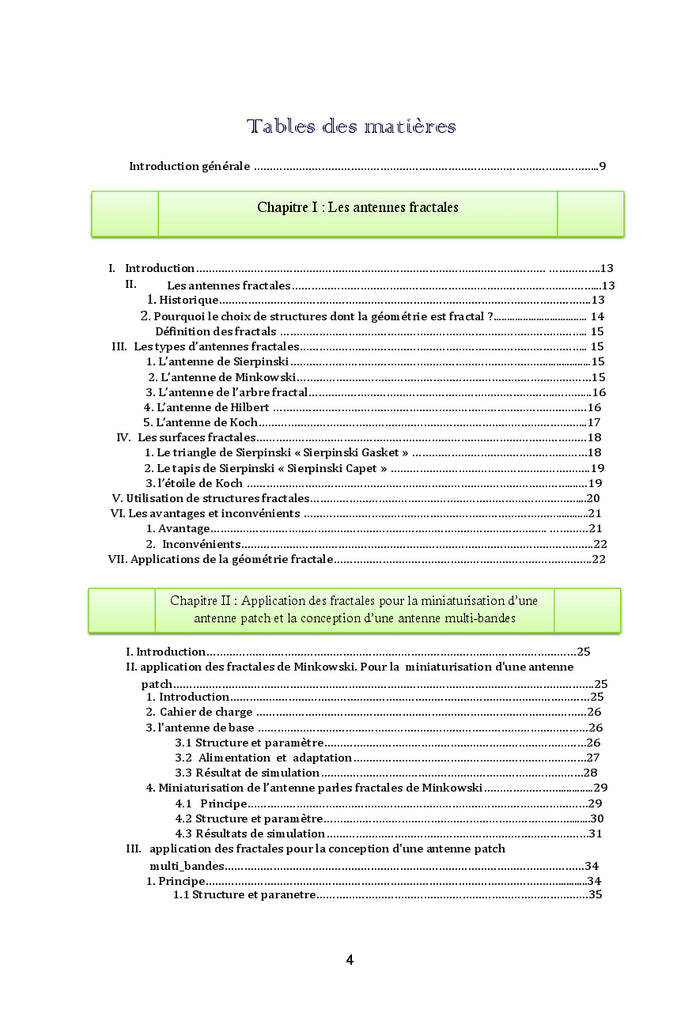 Conception des antennes micro-ruban fractales
