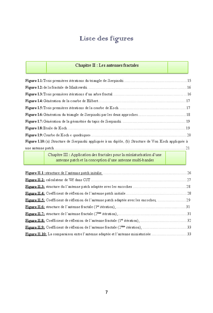 Conception des antennes micro-ruban fractales