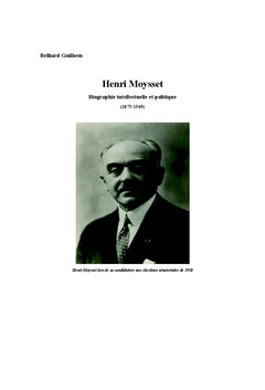 Henri Moysset, biographie intellectuelle et politique