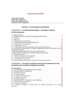 Traitement de la pollution organique en milieu aqueux