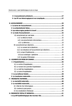 Placenta prævia : aspect epidemiologique et prise en charge