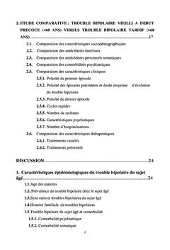 Le trouble bipolaire chez le sujet age: clinique et epidemiologie