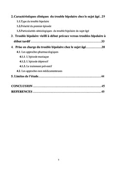 Le trouble bipolaire chez le sujet age: clinique et epidemiologie