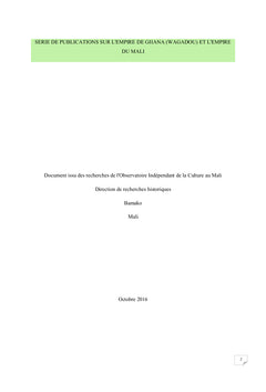 Les racines de l'empire de Ghana
