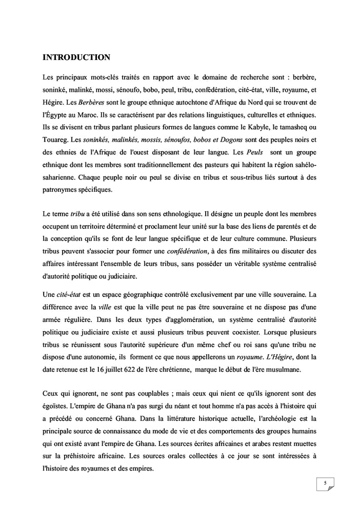 Les racines de l'empire de Ghana