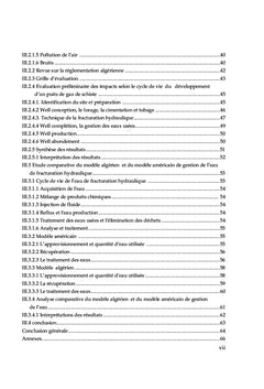 Etude des impacts environnementaux de gaz de schiste